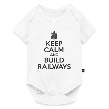 Lokführer Bahn Design I Model Eisenbahn - Baby Premium Kurzarmbody - Weiß - Vorne