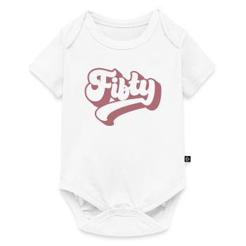 Fifty 50th Birthday Women Her 50 Years Old - Baby Premium short-sleeve bodysuit - white - Front