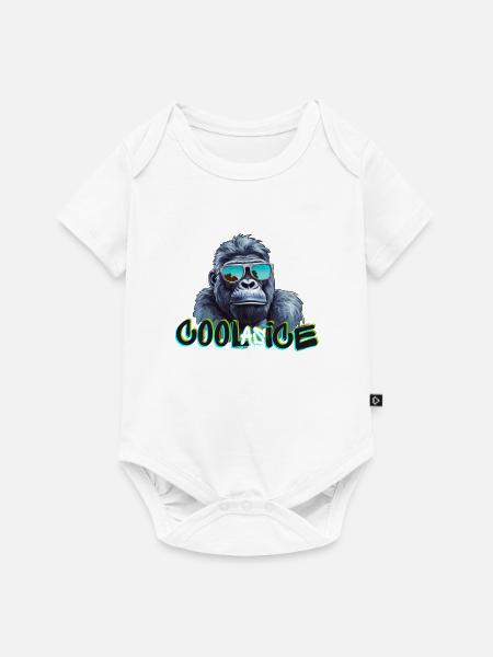 Cooler Gorilla - Baby Premium Kurzarmbody - Weiß