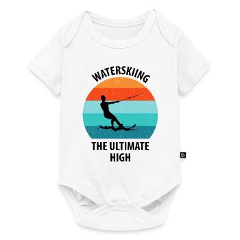 Water skis, water skis, water skiers - Baby Premium short-sleeve bodysuit - white - Front