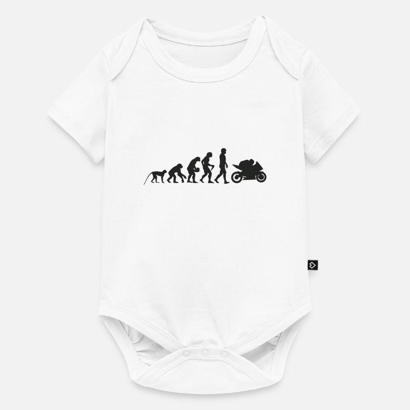 Evolution Motorrad - Baby Premium Kurzarmbody - Weiß