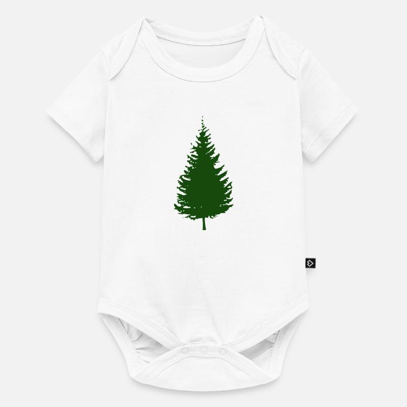 Un sapin vert pour Noël - Body à manches courtes Premium Bébé - blanc