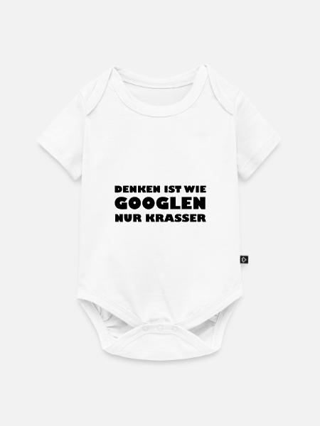 Denken Googlen - Baby Premium Kurzarmbody - Weiß