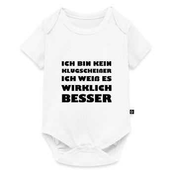 Klugscheißer - Baby Premium Kurzarmbody - Weiß - Vorne