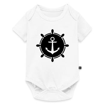 Anchor steering wheel - Baby Premium short-sleeve bodysuit - white - Front