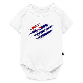 Australien Flagge Kratzer Krallen Cut Down Under - Baby Premium Kurzarmbody - Weiß - Vorne