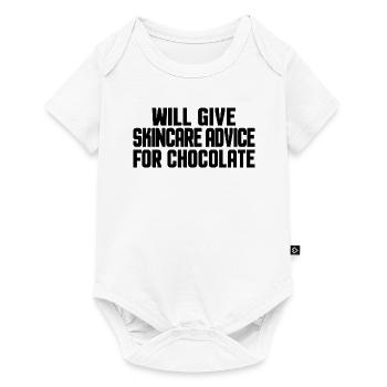 Funny Skincare Physician Derma & Chocolate Lovers - Baby Premium short-sleeve bodysuit - white - Front