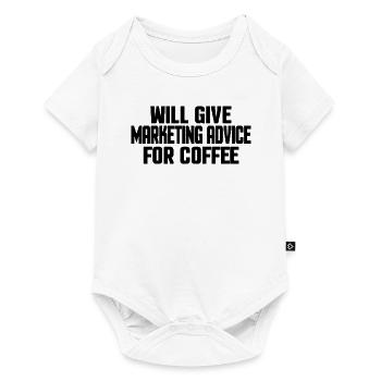 Spécialiste du marketing amusant et cadeau d’amateur de café - Body à manches courtes Premium Bébé - blanc - Devant