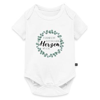 Kleine Menschen brauchen so große Herzen wie Deins - Baby Premium Kurzarmbody - Weiß - Vorne