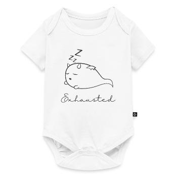 Exhausted - finished - Baby Premium short-sleeve bodysuit - white - Front