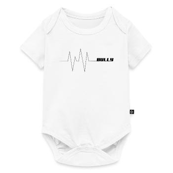 Lebenslinie/ Herzschlag Bully - Baby Premium Kurzarmbody - Weiß - Vorne