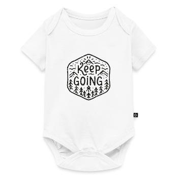 Mach weiter - Baby Premium Kurzarmbody - Weiß - Vorne