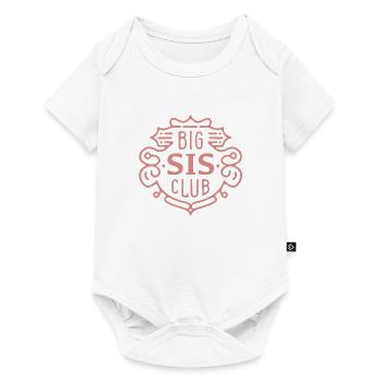 Big sis club grande soeur - Body à manches courtes Premium Bébé - blanc - Devant