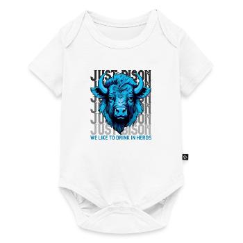 Only bison we like to drink in herds, humorous - Baby Premium short-sleeve bodysuit - white - Front