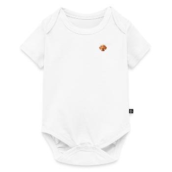Petite tête de teckel douce caramel - Body à manches courtes Premium Bébé - blanc - Devant