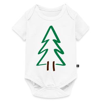Tree Fir Christmas - Baby Premium short-sleeve bodysuit - white - Front
