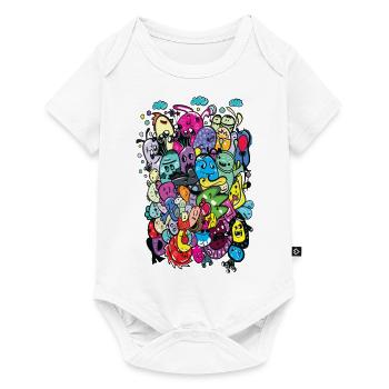 monster friends.png - Baby Premium short-sleeve bodysuit - white - Front