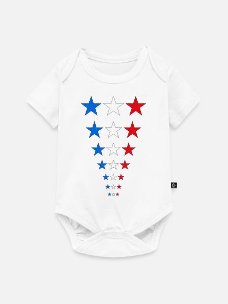 stars - Baby Premium Kurzarmbody - Weiß