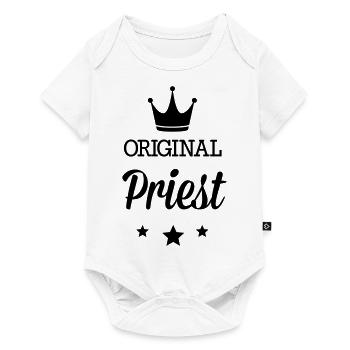 Original drei Sterne Deluxe Pfarrer - Baby Premium Kurzarmbody - Weiß - Vorne