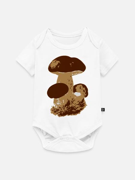 Pilz - Baby Premium Kurzarmbody - Weiß