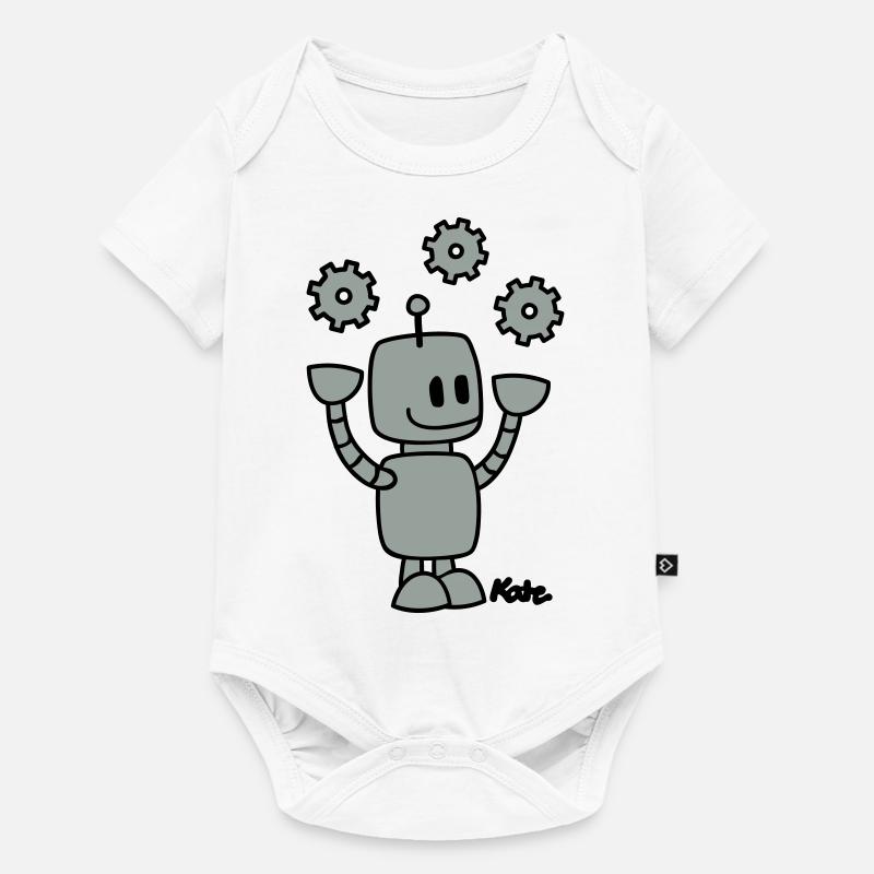 Roboter (2c) - Baby Premium short-sleeve bodysuit - white