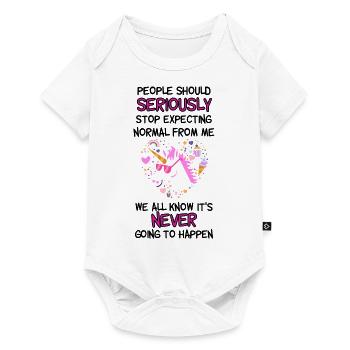 People should stop expecting normal from me - Baby Premium short-sleeve bodysuit - white - Front