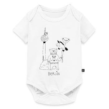 Berliner Winterbär | littlepublic - Baby Premium Kurzarmbody - Weiß - Vorne