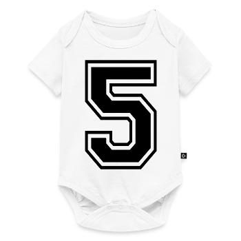5 - Baby Premium Kurzarmbody - Weiß - Vorne