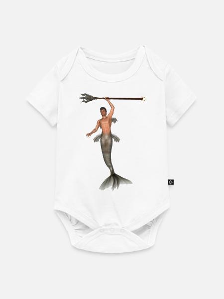 Poseidon - Baby Premium Kurzarmbody - Weiß