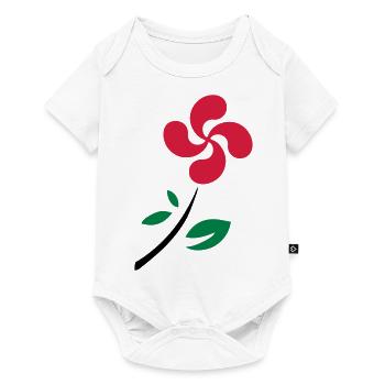 Fleur Basque - Body à manches courtes Premium Bébé - blanc - Devant
