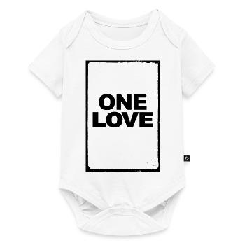 Police "One Love" design - Body à manches courtes Premium Bébé - blanc - Devant
