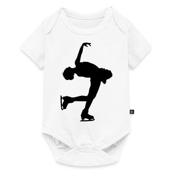 Figure skating skates ice skating - Baby Premium short-sleeve bodysuit - white - Front