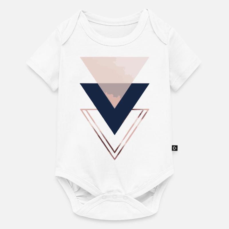 Triangles rose - Body à manches courtes Premium Bébé - blanc