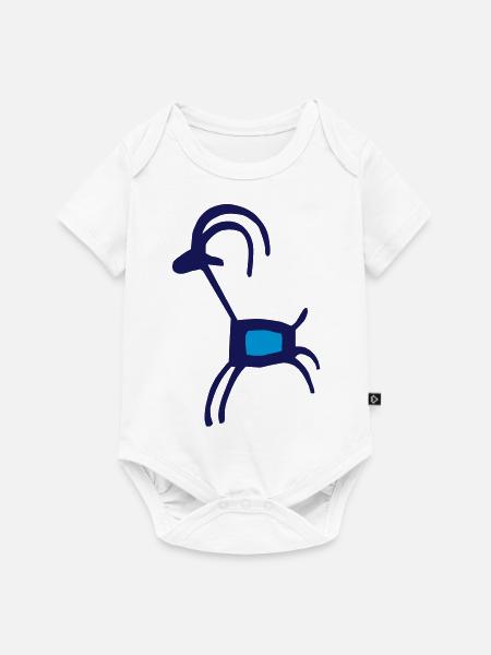 lustige Ziege - Baby Premium Kurzarmbody - Weiß
