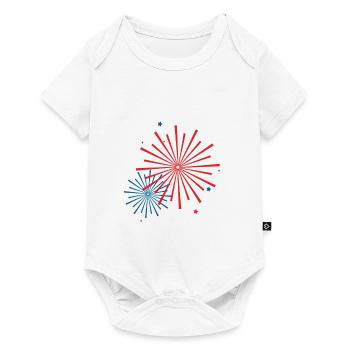 feu d'artifice - Body à manches courtes Premium Bébé - blanc - Devant