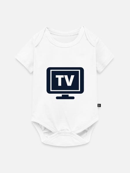 Fernsehen - Baby Premium Kurzarmbody - Weiß