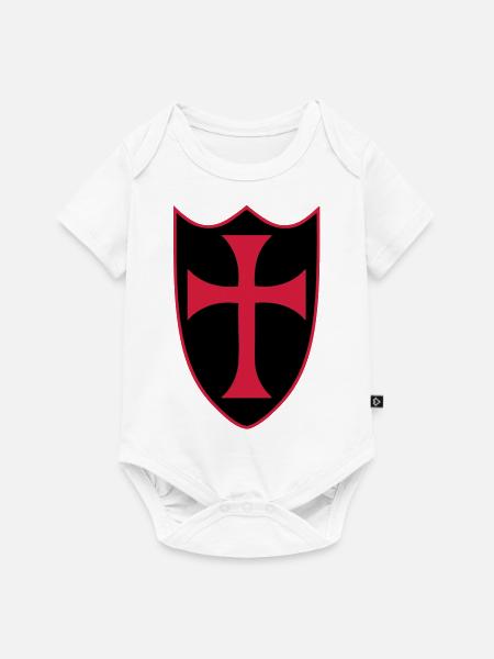 templar cross - Baby Premium Kurzarmbody - Weiß