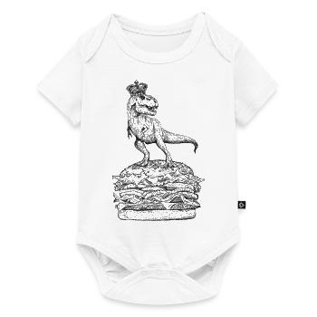 T-Rexburger - Baby Premium Kurzarmbody - Weiß - Vorne