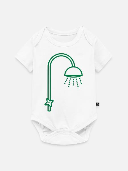 Dusche_d1 - Baby Premium Kurzarmbody - Weiß