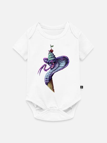 Blue-Snakeice - Baby Premium Kurzarmbody - Weiß