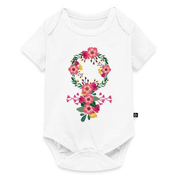 symbole vénus - Body à manches courtes Premium Bébé - blanc - Devant