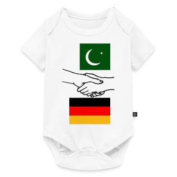 Pakistan & Deutschland - Baby Premium Kurzarmbody - Weiß - Vorne