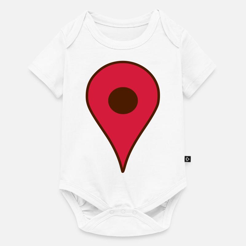 Map pin - Body à manches courtes Premium Bébé - blanc
