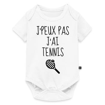 Tennis - Sport - Racket - Tennis Player - Tenis - Body à manches courtes Premium Bébé - blanc - Devant