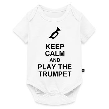 Trompette Trompettiste Musique Musicien Concert - Body à manches courtes Premium Bébé - blanc - Devant