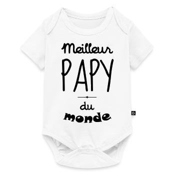 Papy Papi Grand-Père Retraite famille - Body à manches courtes Premium Bébé - blanc - Devant