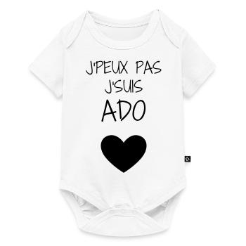 adolescent / enfant / ado / adolescente - Body à manches courtes Premium Bébé - blanc - Devant