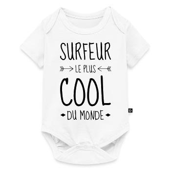 Surf / Surfing / Surfer / Surfen / Beach - Baby Premium short-sleeve bodysuit - white - Front