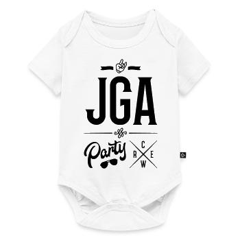jga crew party - Baby Premium Kurzarmbody - Weiß - Vorne
