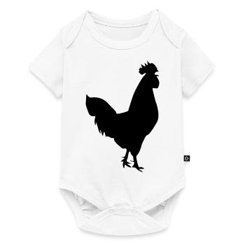 rooster silhouette design - Baby Premium short-sleeve bodysuit - white - Front